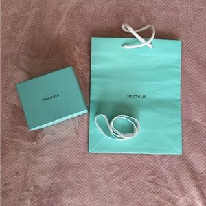 Authentic Tiffany &Co gift box, bag, and ribbon set